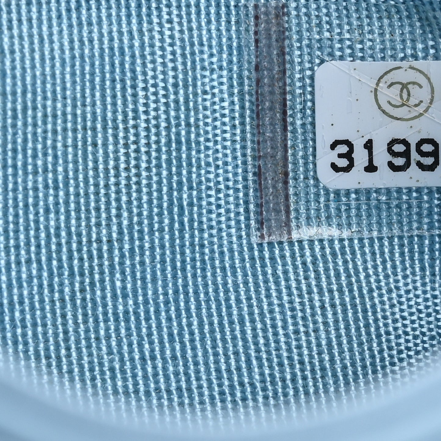 Lambskin Quilted Chanel 19 Card Holder Light Blue