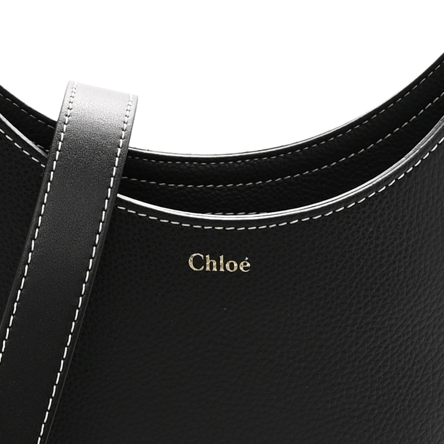 Chloe Small Grain Smooth Calfskin Small Darryl Hobo Black 8 of 10