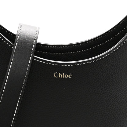 Chloe Small Grain Smooth Calfskin Small Darryl Hobo Black 8 of 10