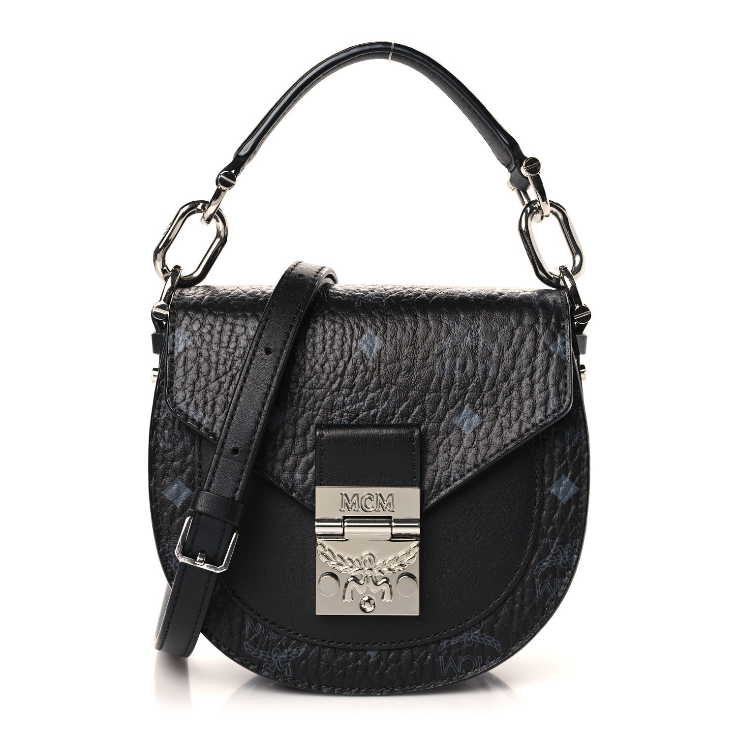 MCM Visetos Mini Patricia Crossbody Bag Black 1 of 8
