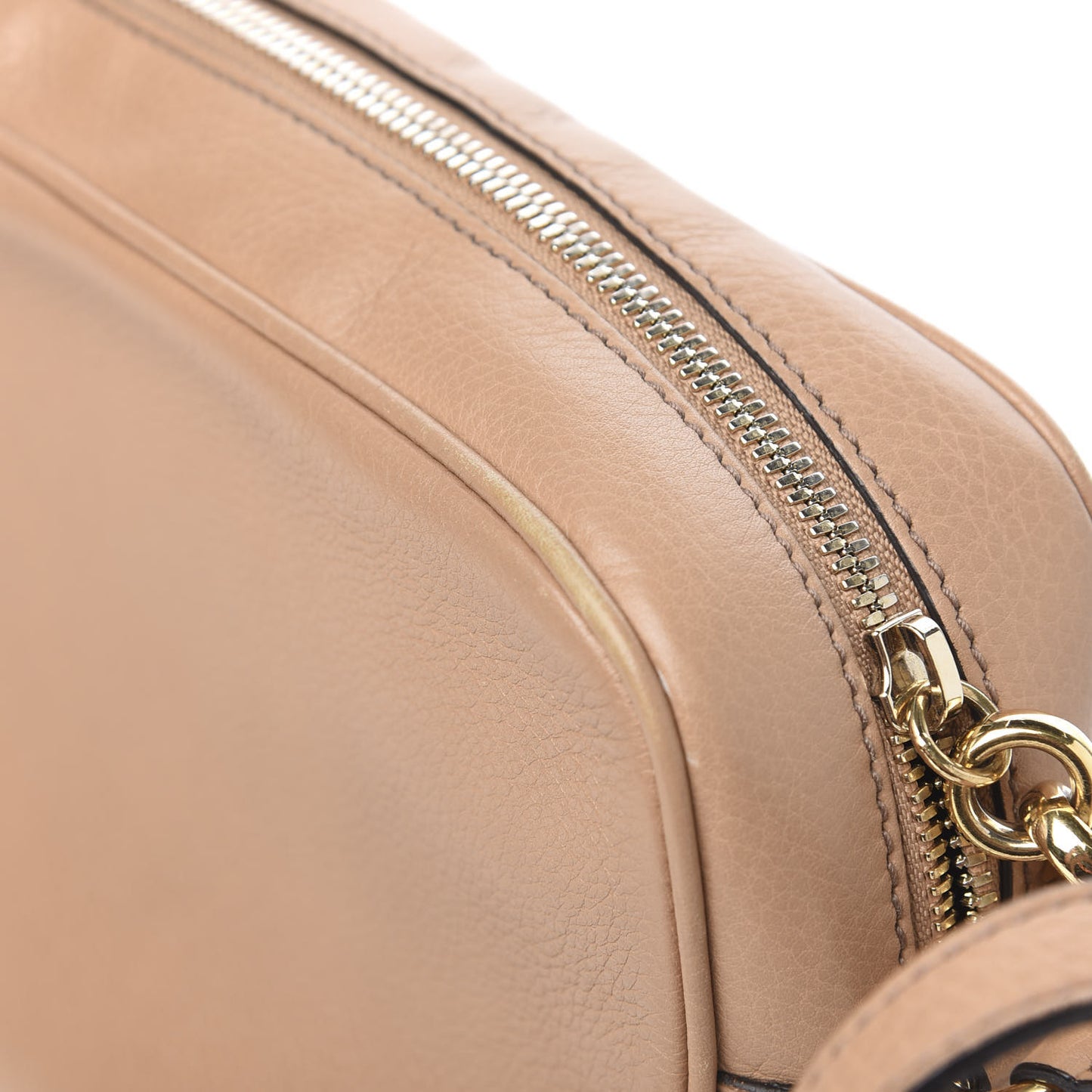 Pebbled Calfskin Small Soho Disco Bag Camelia