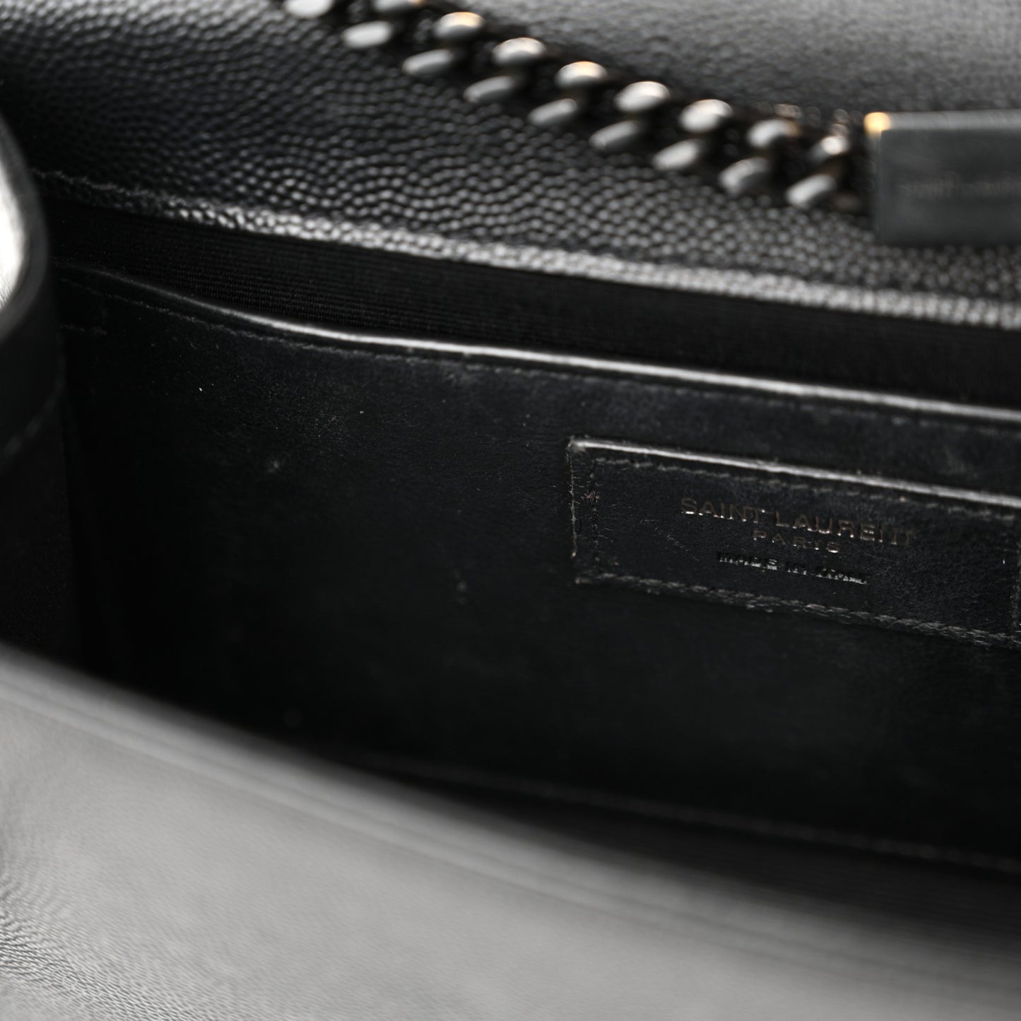 Grain De Poudre Small Monogram Monochrome Kate Satchel Black