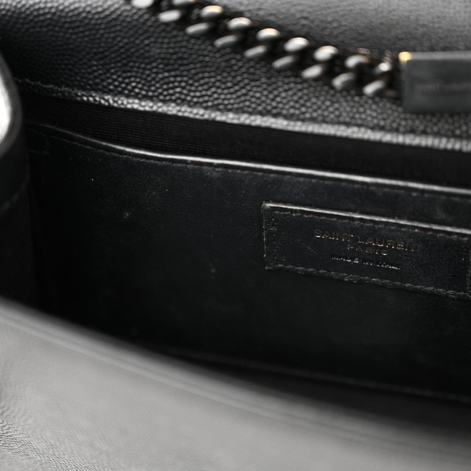 Saint Laurent Grain De Poudre Small Monogram Monochrome Kate Satchel Black 12 of 22
