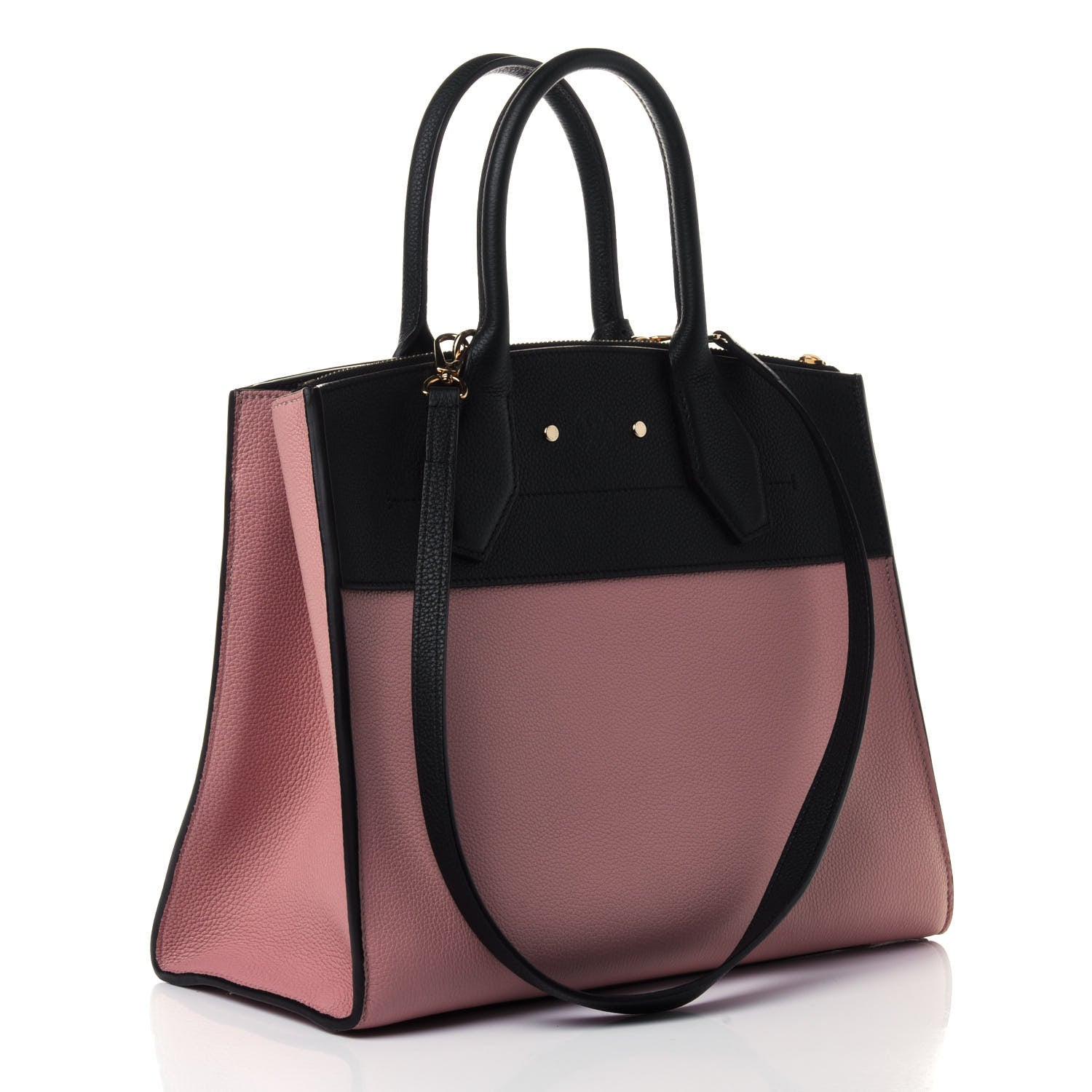 Louis Vuitton Calfskin City Steamer MM Magnolia Black 2 of 4
