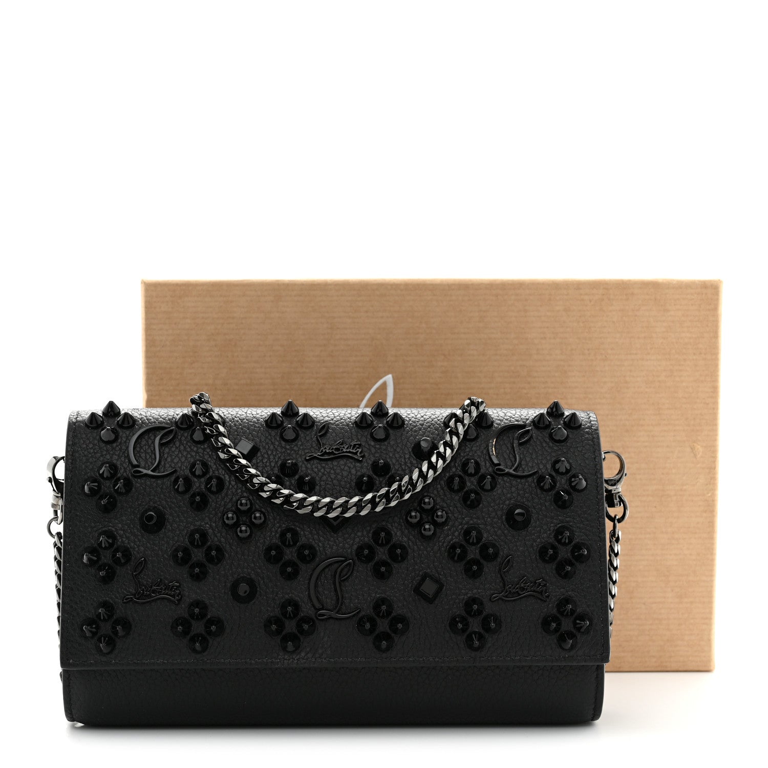 Christian Louboutin Calfskin Spikes Loubinthesky Paloma Wallet on Chain Rocket 11 of 11