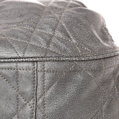 Christian Dior Metallic Lambskin Cannage Flap Shoulder Bag Silver 12 of 13