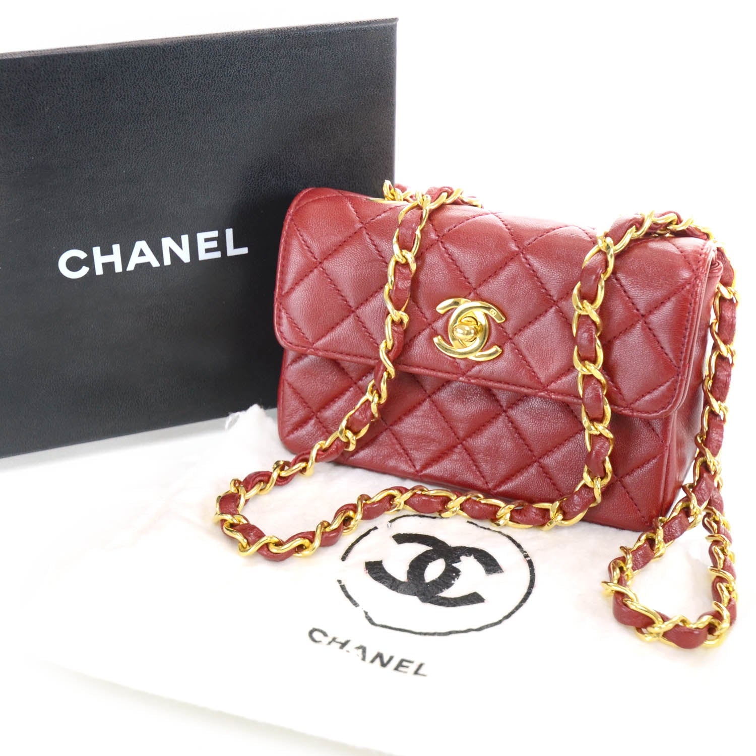 Chanel Lambskin Quilted Micro Mini Flap Red GHW 14 of 14