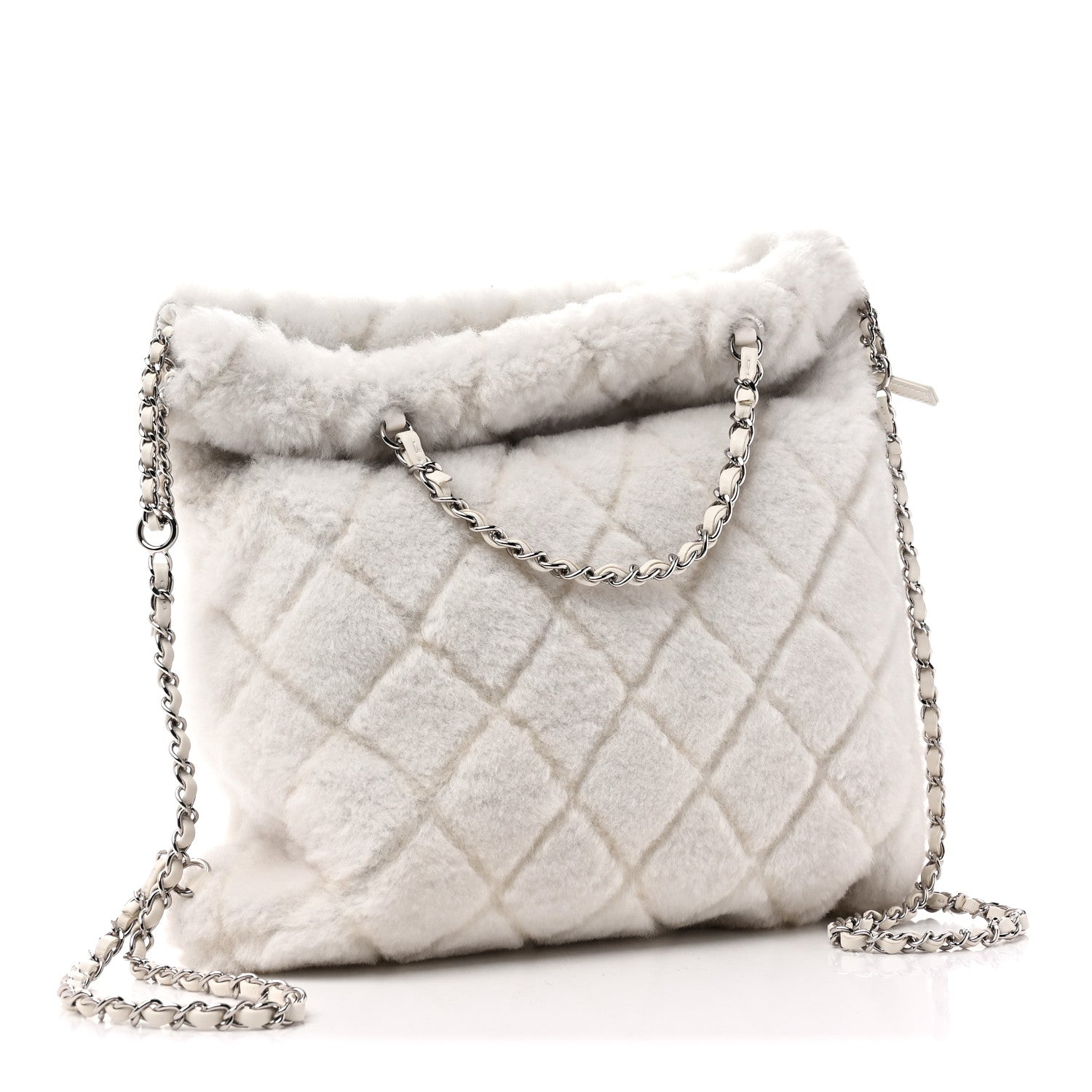 Chanel Shearling Coco Neige Backpack White 3 of 10