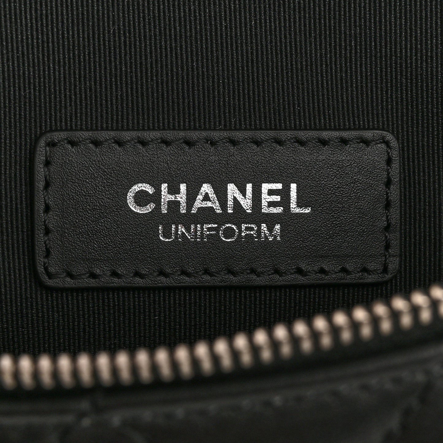 Calfskin Quilted Uniform Waist Belt Bag Black