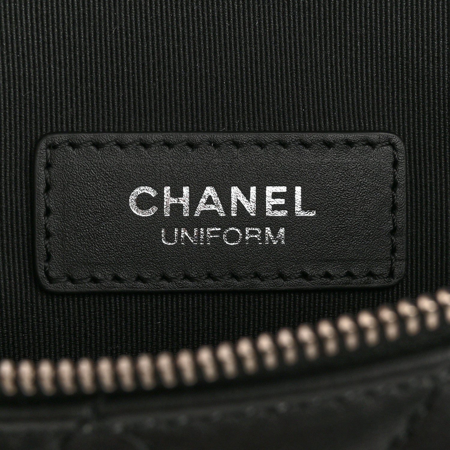 Chanel Calfskin Quilted Uniform Waist Belt Bag Black 6 of 10