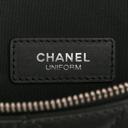 Chanel Calfskin Quilted Uniform Waist Belt Bag Black 6 of 10