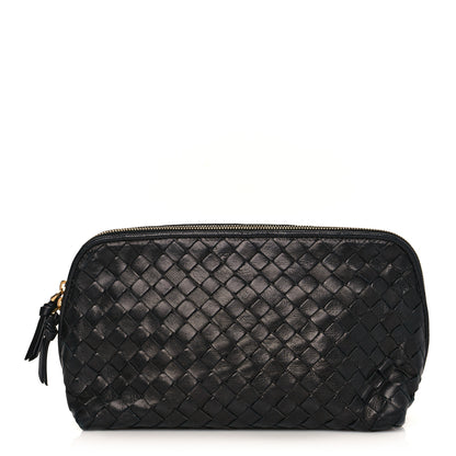 Bottega Veneta Nappa Intrecciato Small Cosmetic Pouch Black 1 of 9