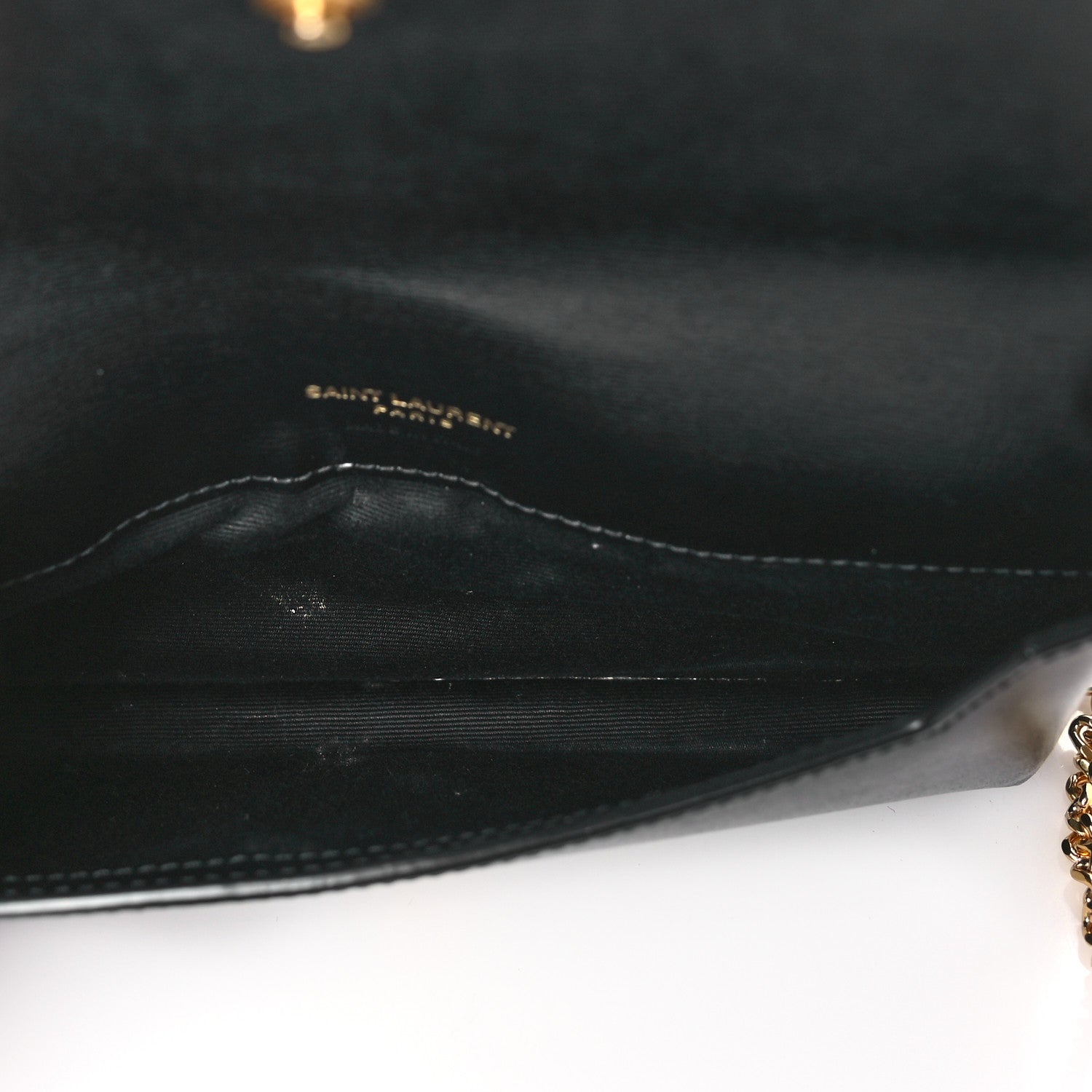 Saint Laurent Grained Calfskin Monogram Phone Holder Crossbody Black 5 of 9