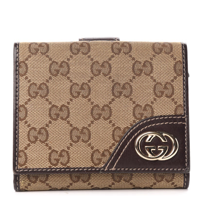 Gucci Monogram New Britt French Wallet Dark Brown 1 of 7