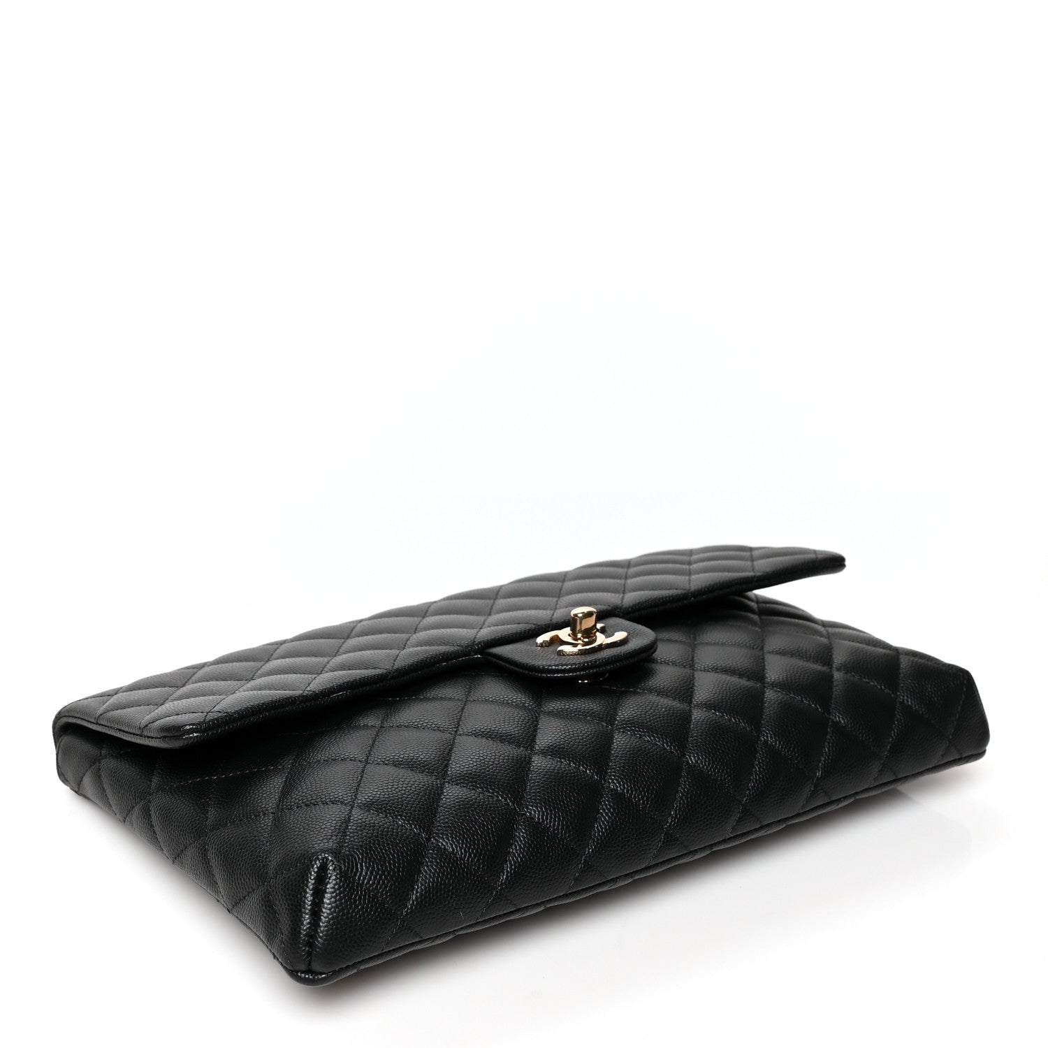 Chanel Caviar Quilted Flap Clutch Black 4 of 10
