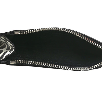Saint Laurent Grain de Poudre Leopard Print 5 Fragments Zip Pouch Card Holder Black 5 of 7