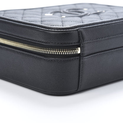 Chanel Caviar Quilted Medium CC Filigree Vanity Case Black 9 of 11