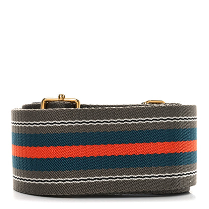 Prada Vitello Daino Striped Fabric Shoulder Strap 2 of 3