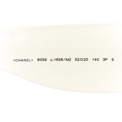 Chanel Acetate Square Sunglasses 6059 Black Beige 6 of 9