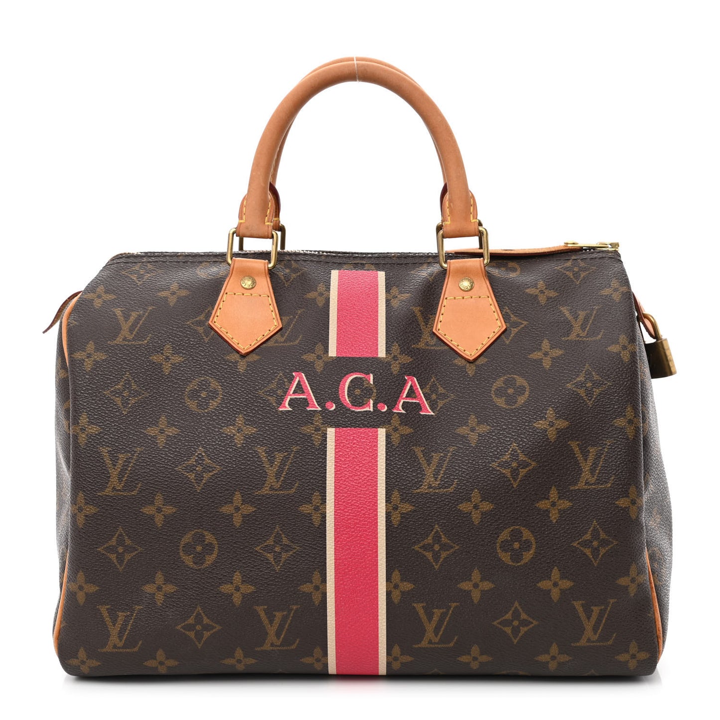 Monogram My LV Heritage Speedy 30 Fuchsia Ivory