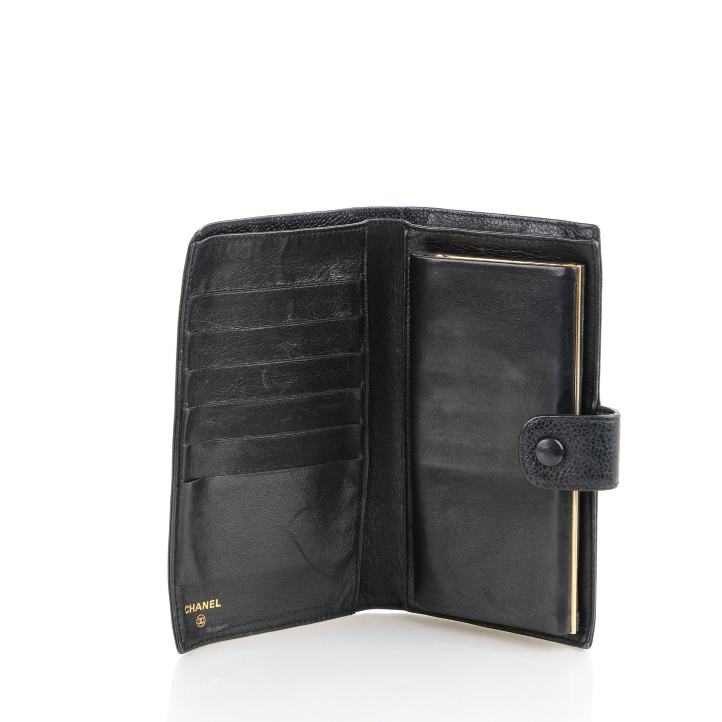 Caviar Timeless CC French Wallet Black