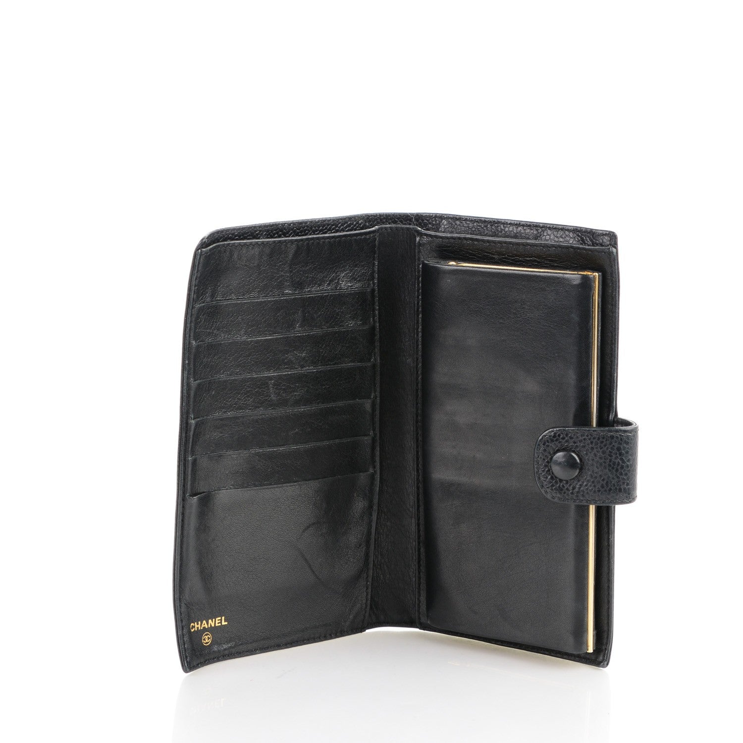 Chanel Caviar Timeless CC French Wallet Black 5 of 8