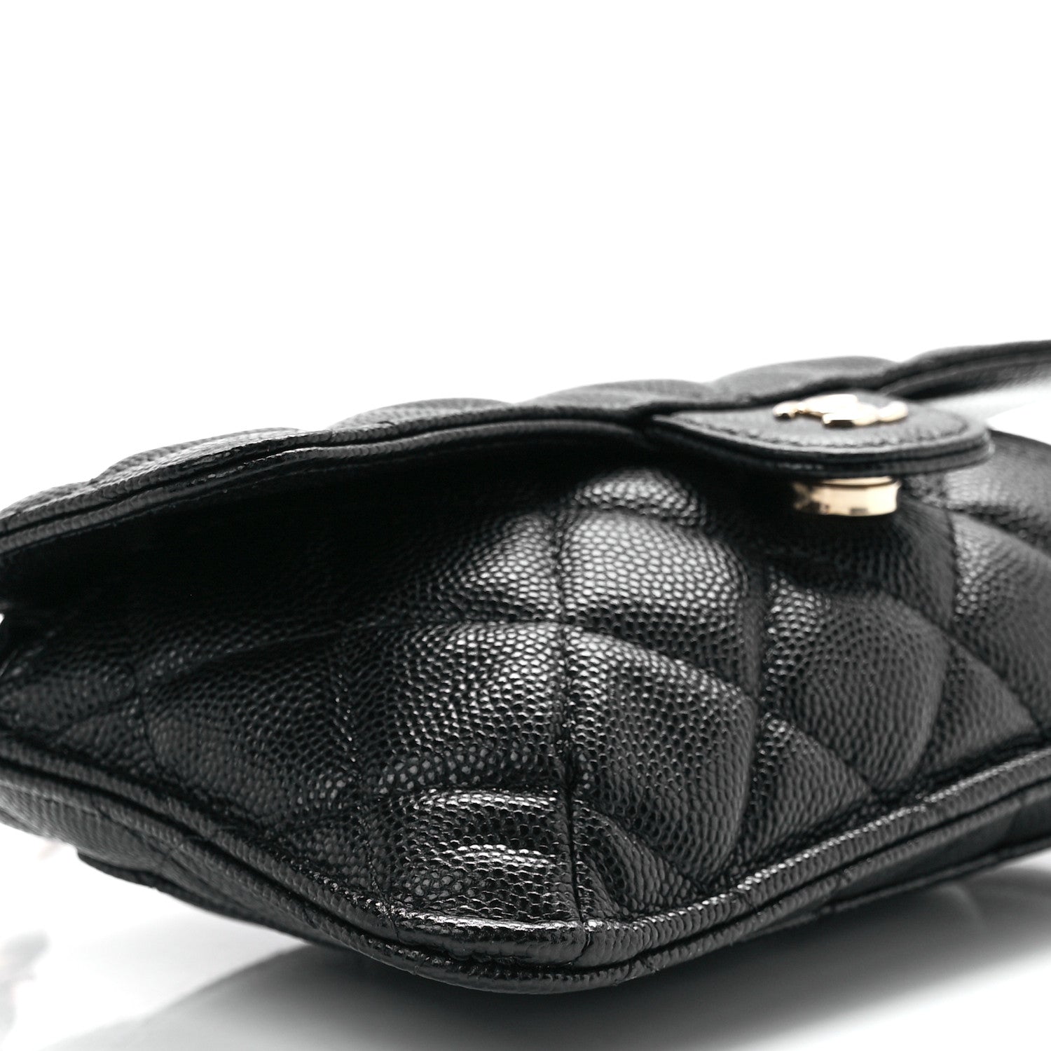 Chanel Caviar Fabric Quilted Foldable Tote With Chain Black Multicolor 18 of 19