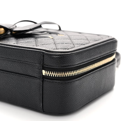 Chanel Caviar Quilted Medium CC Filigree Vanity Case Black 10 of 10