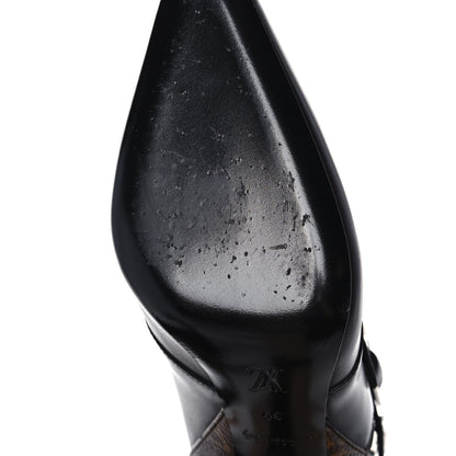 Louis Vuitton Calfskin Monogram Janet Ankle Boots 39 Black 11 of 11