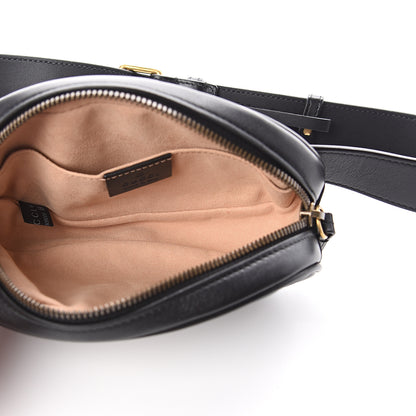 Gucci Calfskin Matelasse GG Marmont Belt Bag 85 34 Black 4 of 8