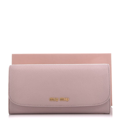 Miu Miu Goatskin Madras Flap Wallet Mughetto 9 of 9