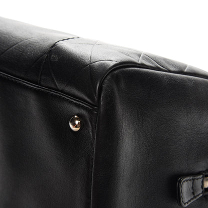 Chanel Calfskin Chevron CC All Day Long Boston Black 14 of 14