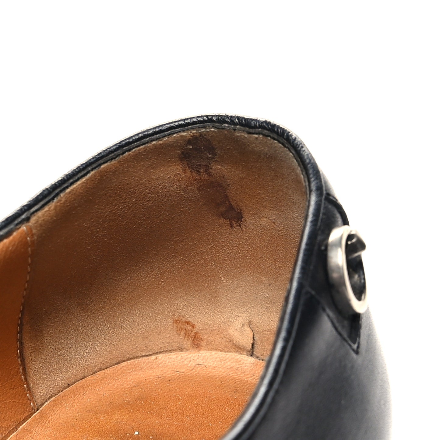 Calfskin Mens Captoe Oxford Loafers 9.5 Black