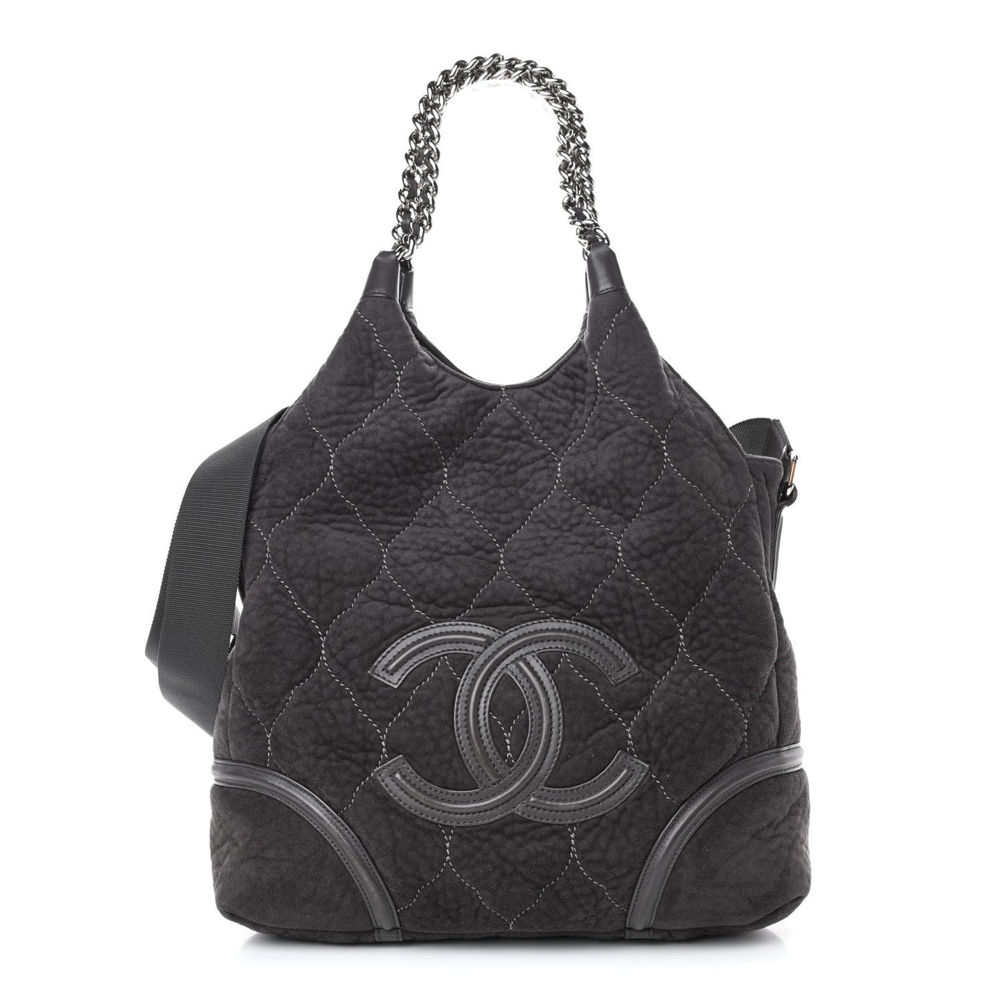 Microsuede Quilted Rodeo Drive Hobo Black