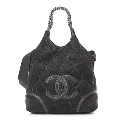Chanel Microsuede Quilted Rodeo Drive Hobo Black 1 of 4