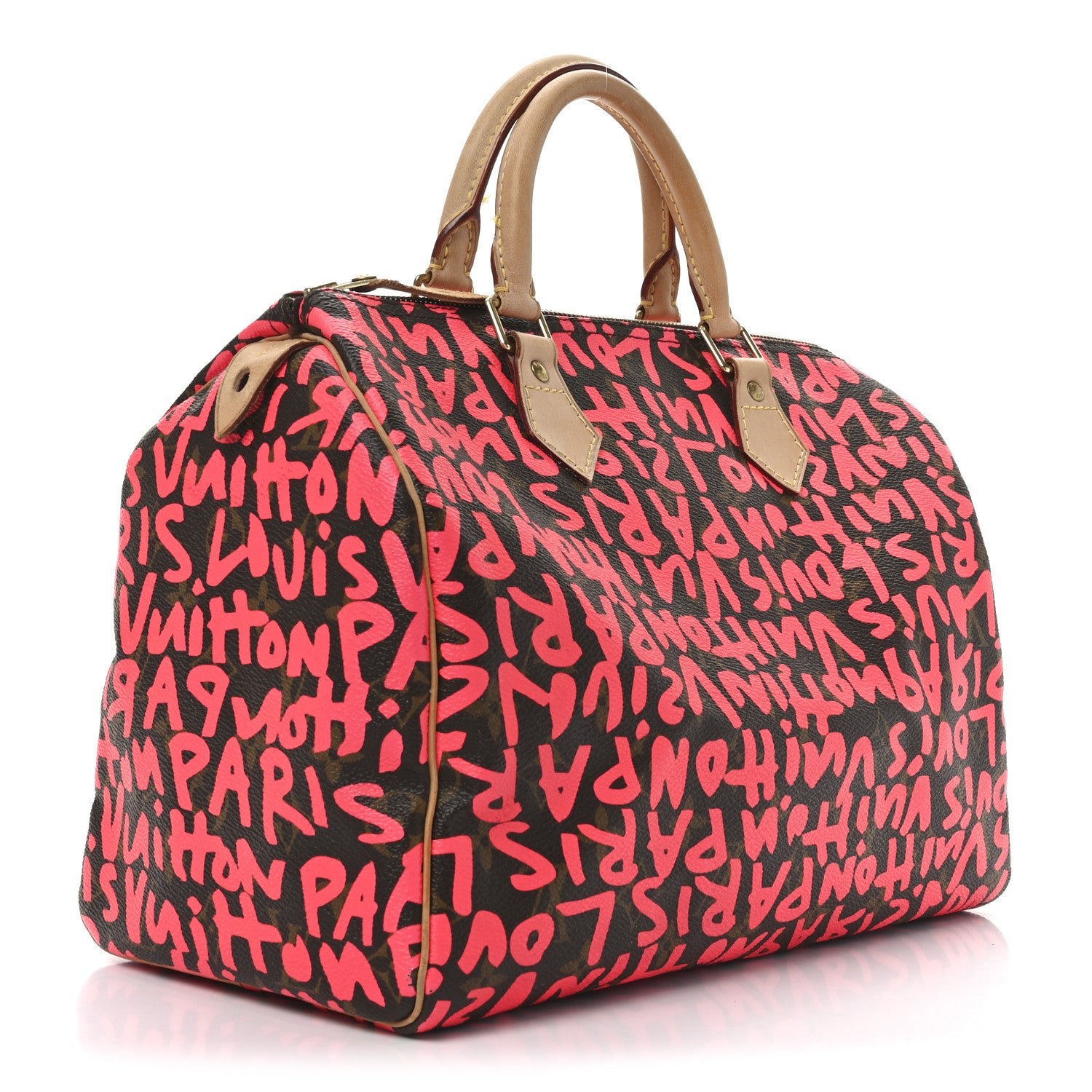 Louis Vuitton Monogram Graffiti Speedy 30 Fuchsia 3 of 11