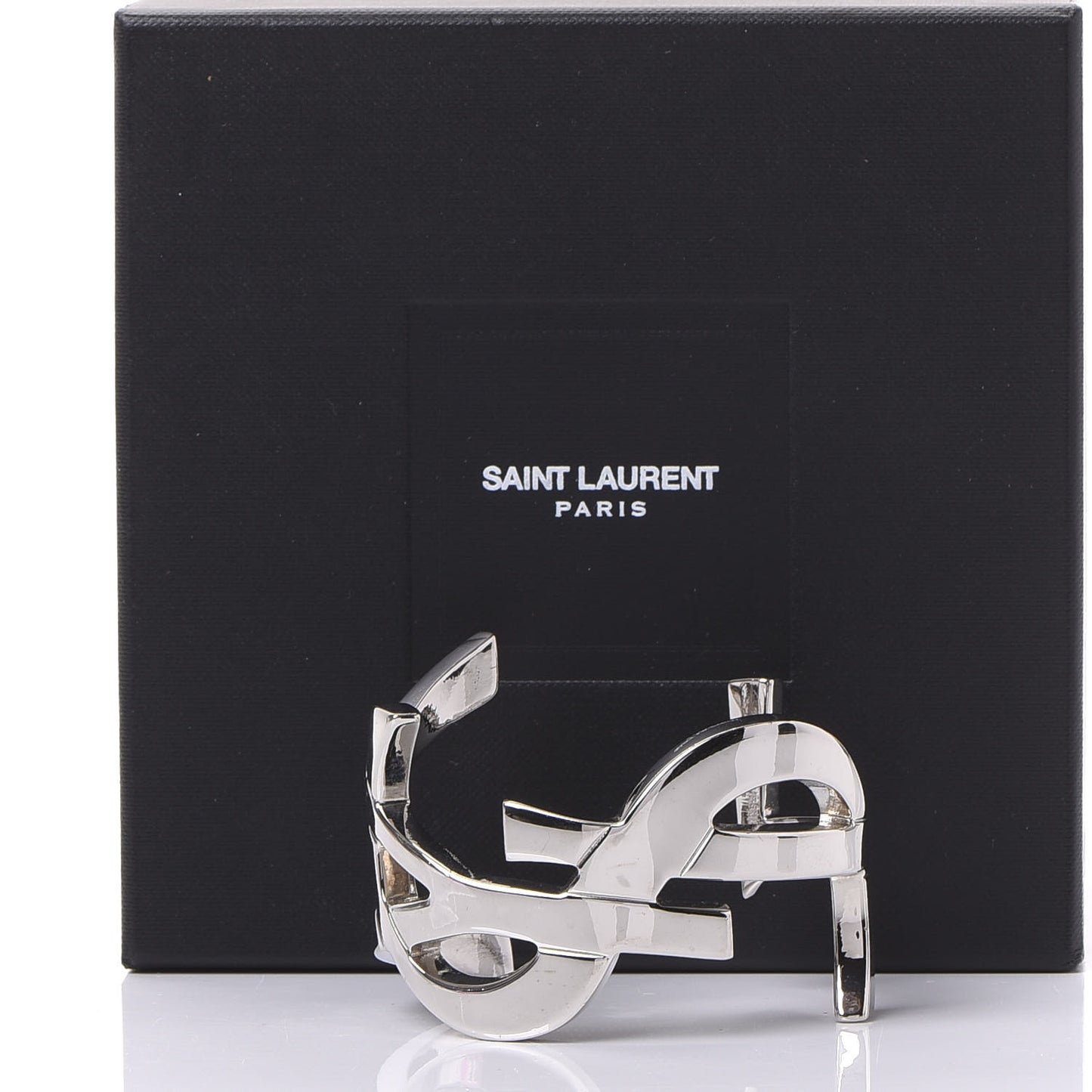 Brass Monogram Cuff Bracelet Palladium