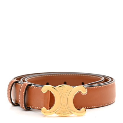 Celine Natural Calfskin Medium 25mm Triomphe Belt 90 36 Tan 1 of 7