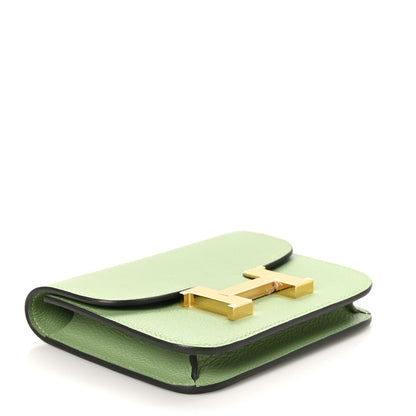 Hermes Evercolor Constance Slim Wallet Vert Criquet 5 of 12