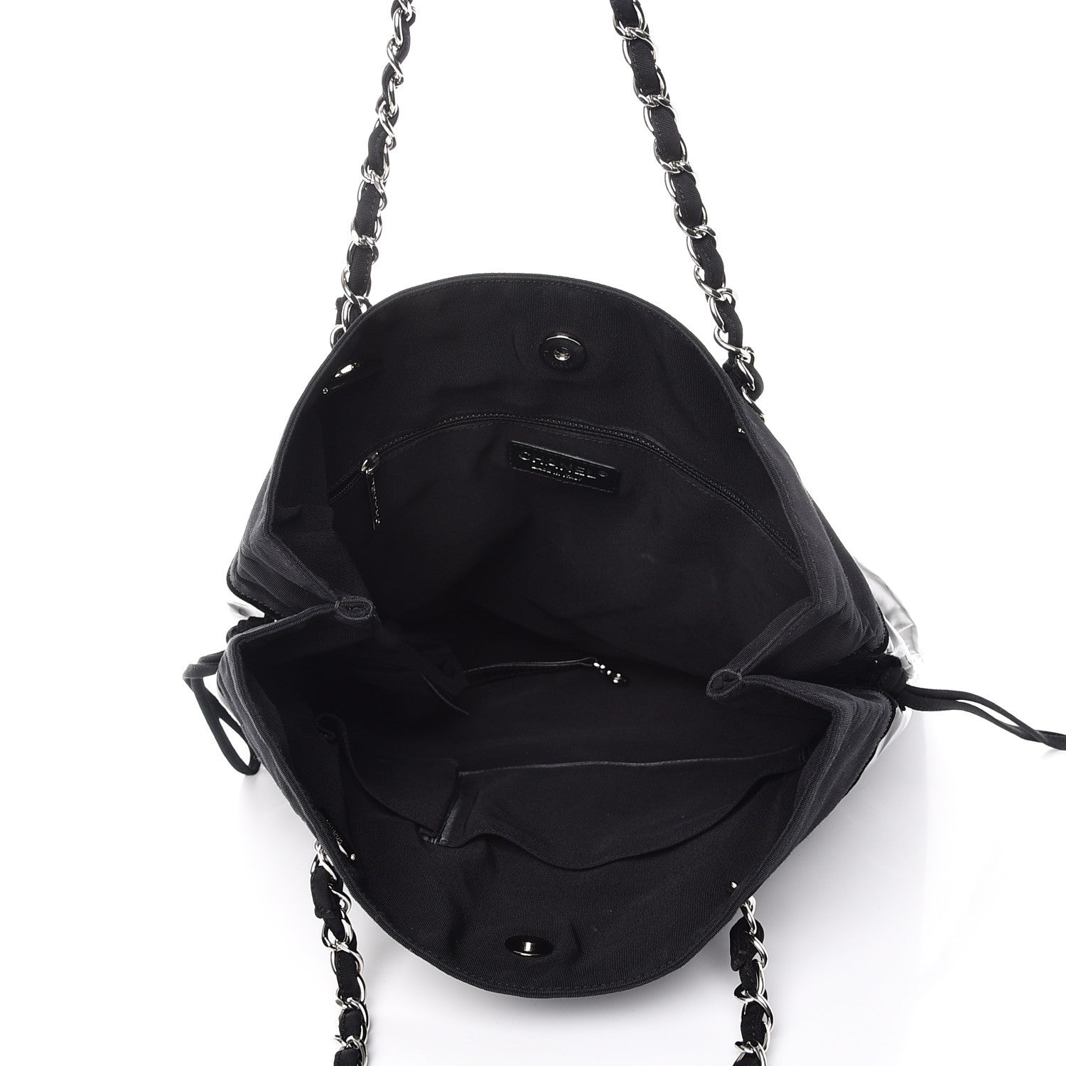 Chanel Vinyl Spirit Drawstring Tote Black 5 of 7