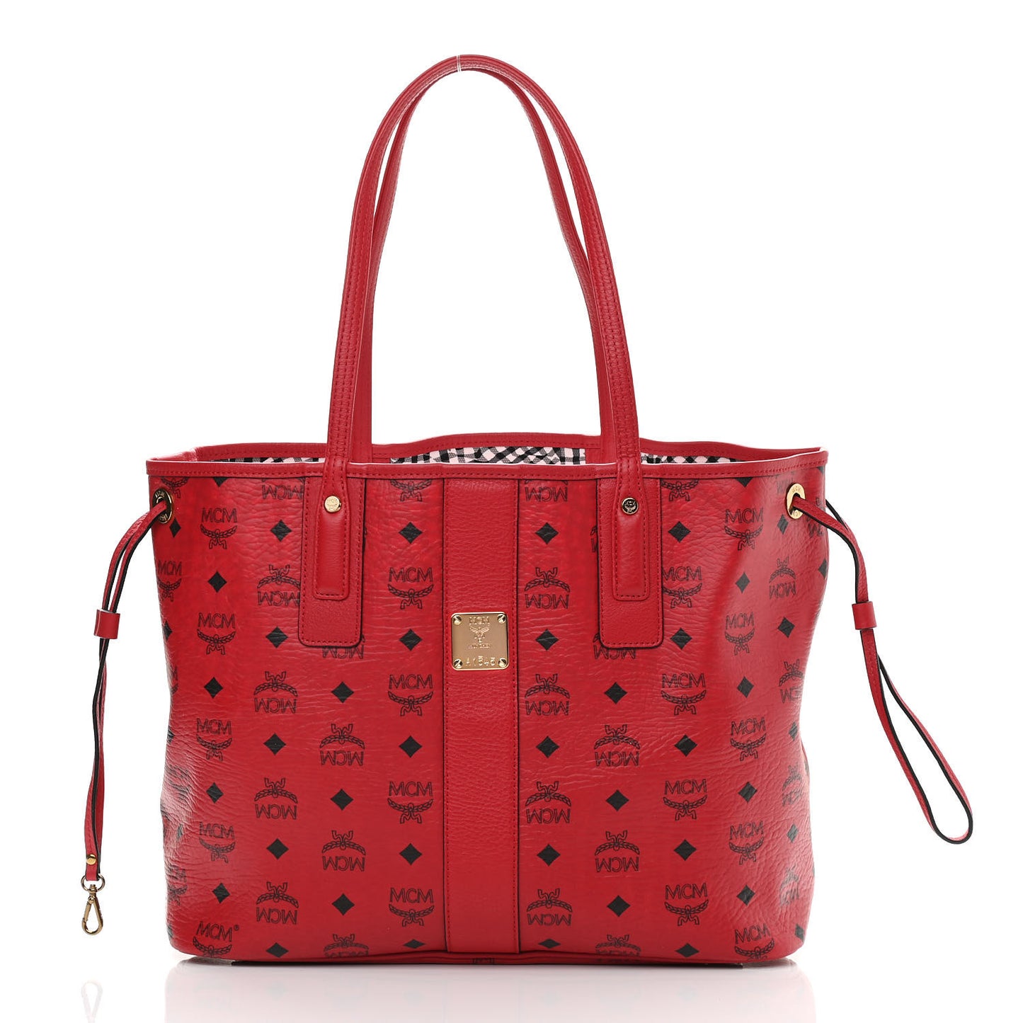 Visetos Medium Liz Reversible Shopper Tote Ruby Red