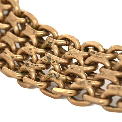 Chanel Metal Chain Mother of Pearl CC Camellia Choker Necklace Gold 5 of 5