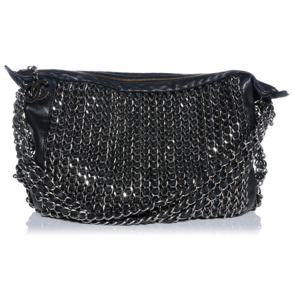Chanel Lambskin Triple Chain Hobo Black 1 of 8