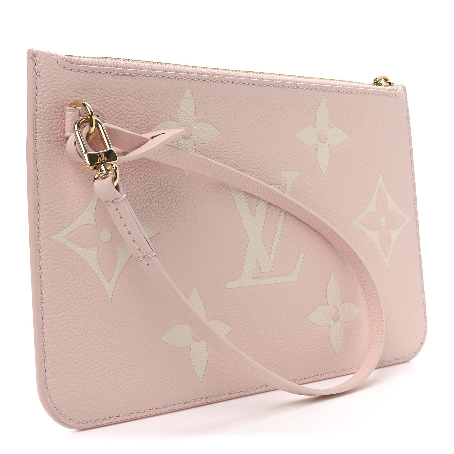 Louis Vuitton Empreinte Monogram Giant Neverfull MM Pochette Pink Quartz Beige 3 of 7