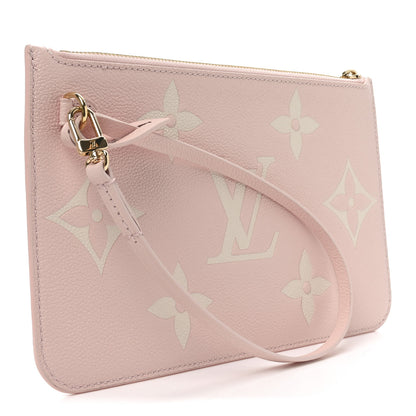 Louis Vuitton Empreinte Monogram Giant Neverfull MM Pochette Pink Quartz Beige 3 of 7