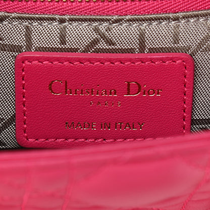 Christian Dior Lambskin Cannage Mini Lady Dior Fuchsia 6 of 11
