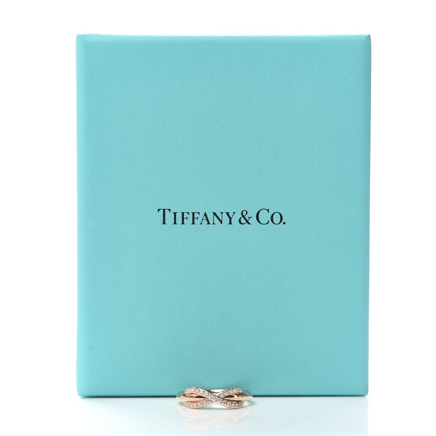 18K Rose Gold Diamond Infinity Ring 50 5.25