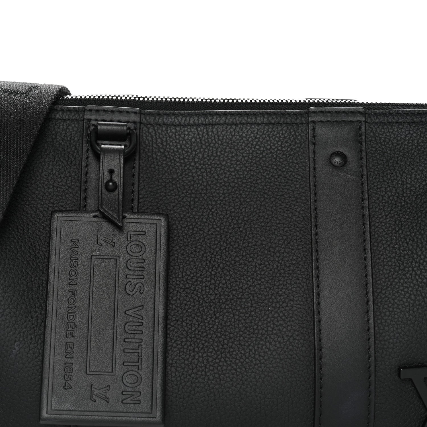 Louis Vuitton Grained Calfskin Aerogram City Keepall Black 7 of 10