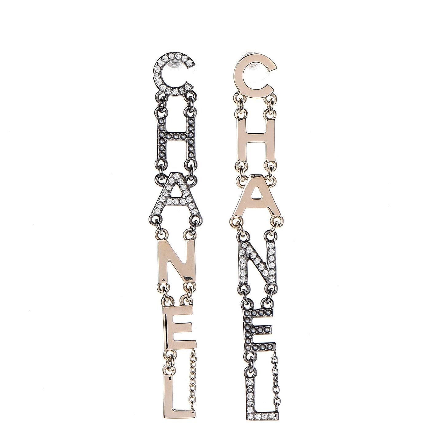 Crystal Pearl Bright Young Things Earrings Gold Ruthenium