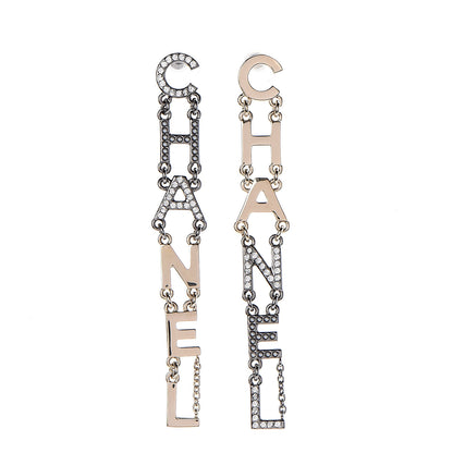 Chanel Crystal Pearl Bright Young Things Earrings Gold Ruthenium 1 of 4